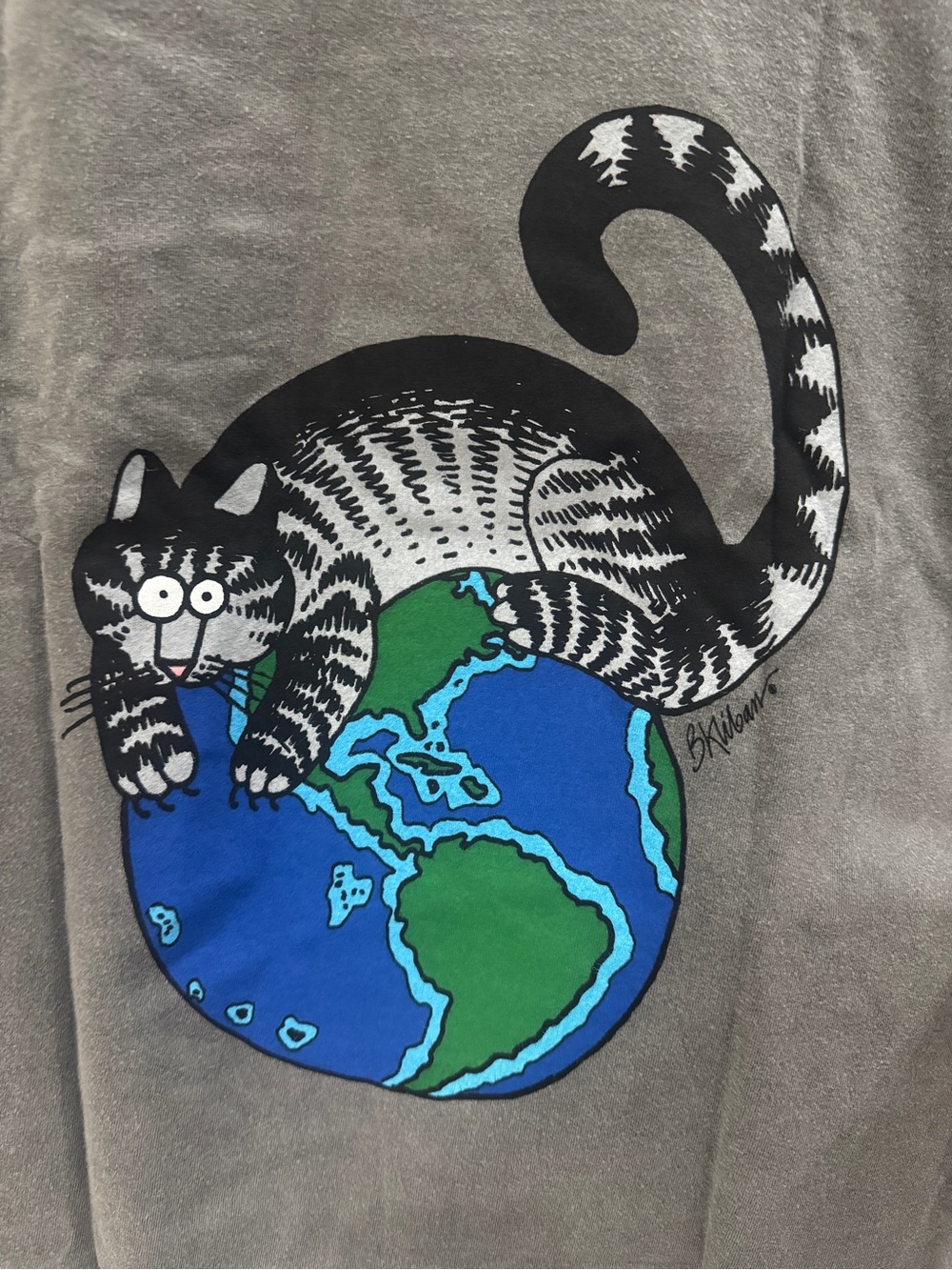 New NWT B. Kliban Crazy Shirts Hawaii Cat Earth Collectible T-Shirt XL - Picture 10 of 10